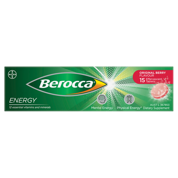 Berocca Energy Original Berry Effervescent Tablets 15