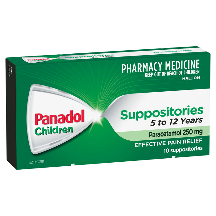 Panadol Children Suppositories 250mg 10 Pack