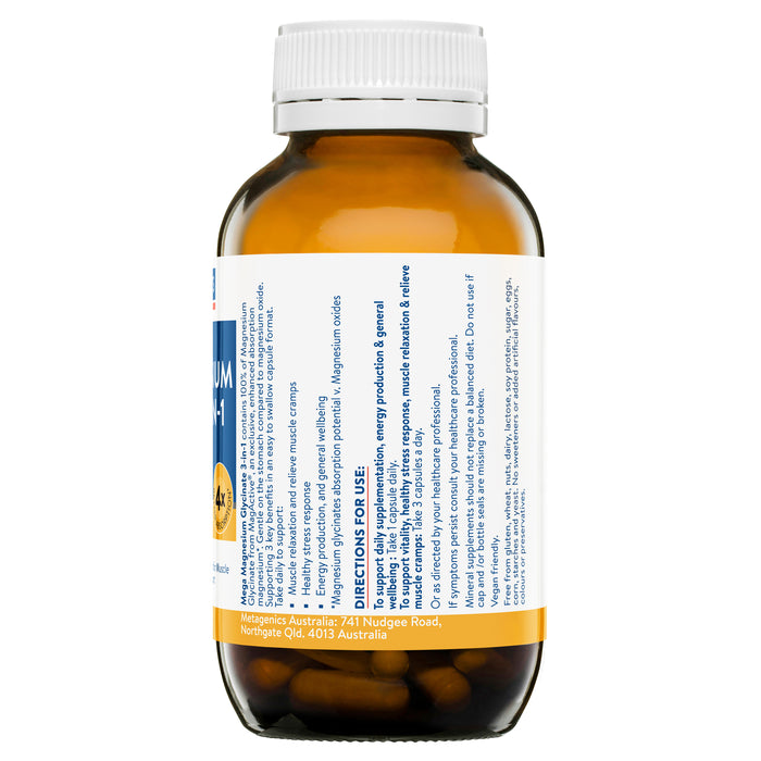 Ethical Nutrients Mega Magnesium Glycinate 3-In-1 100Capsules