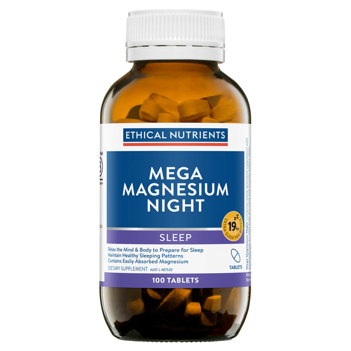 Ethical Nutrients Mega Magnesium Glycinate Night 100Tablets