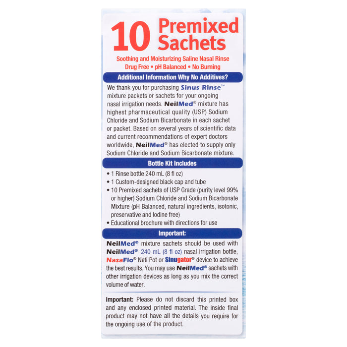 NeilMed Sinus Rinse Stater Kit 10 Sachets.