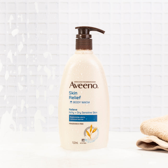 Aveeno Skin Relief Body Wash Fragrance Free 532ml.
