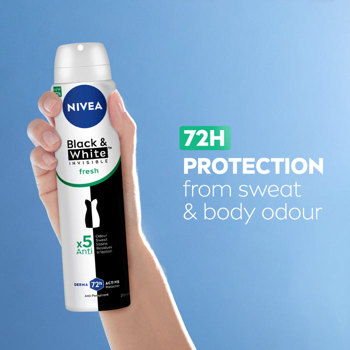 Nivea Women Deodorant Black & White Fresh Aerosol 250ml.