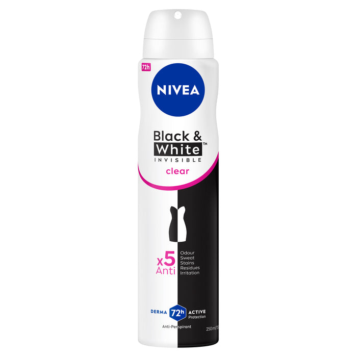 Nivea Women Deodorant Black & White Clear Aerosol 250ml.