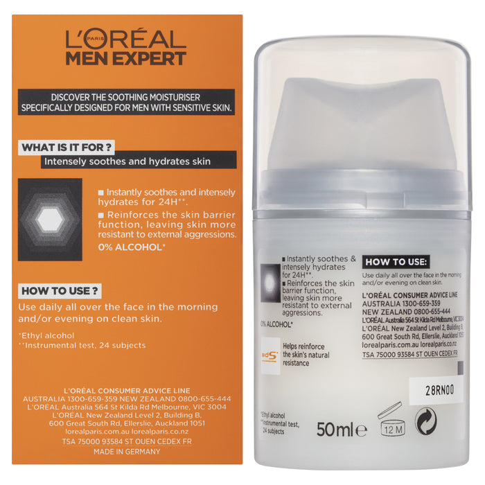 L'Oreal Men Expert Hydra Sensitive Moisturiser 50ml