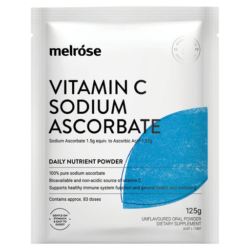 Melrose Vitamin C Sodium Ascorbate 125g.