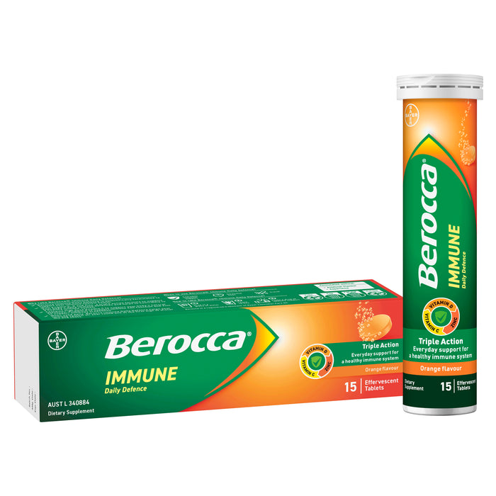 Berocca Immune Daily Defence Orange 15 Effervescent Tablets