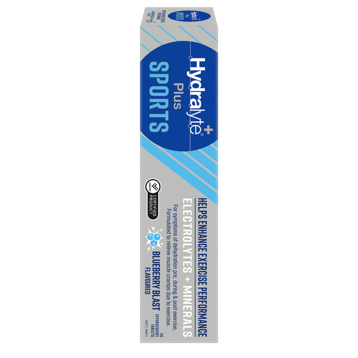 Hydralyte Plus Sport Blueberry Blast 20 Effervescent Tablets