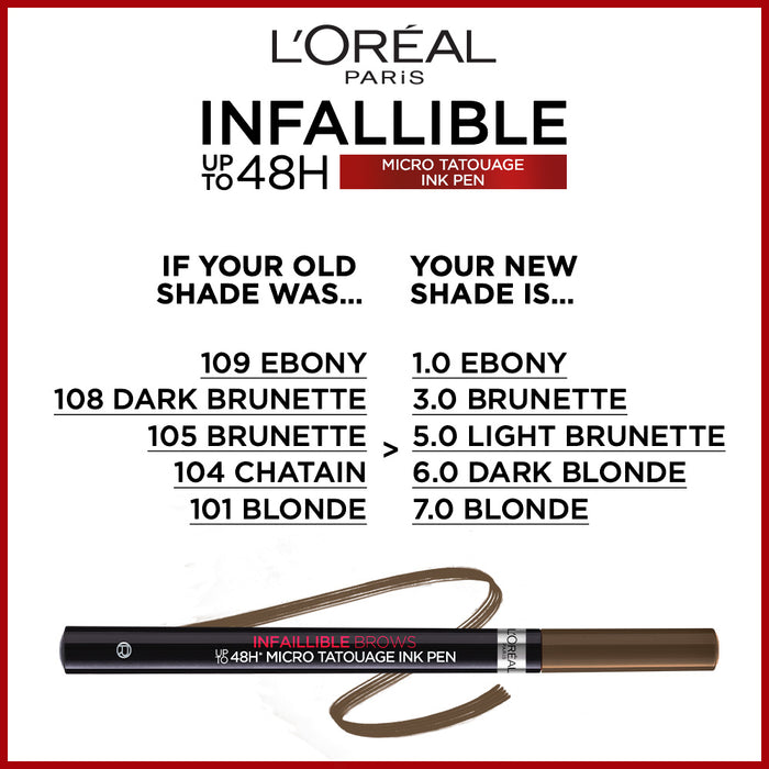 L'Oreal Unbelieva Brow Micro Tattoo 108 Ebony