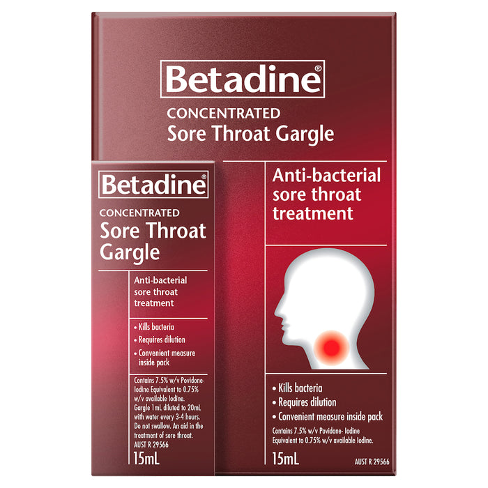 Betadine Sore Throat Gargle 15 ml