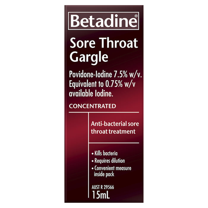 Betadine Sore Throat Gargle 15 ml