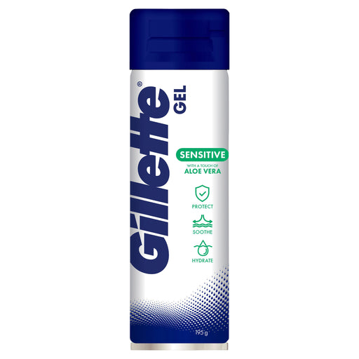 Gillette White Shave Gel Sensitive 195g.