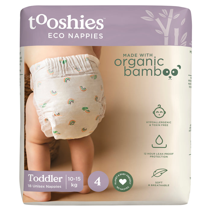 Tooshies Nappies Size 4 Toddler 18 Pack