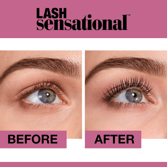Maybelline Lash Sensational Mascara Waterproof Very Black Carded