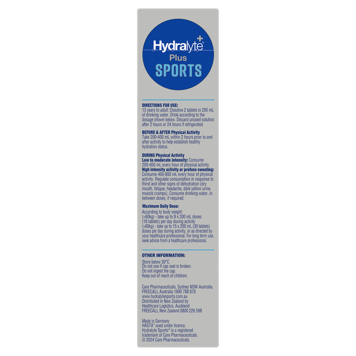 Hydralyte Plus Sport Blueberry Blast 20 Effervescent Tablets