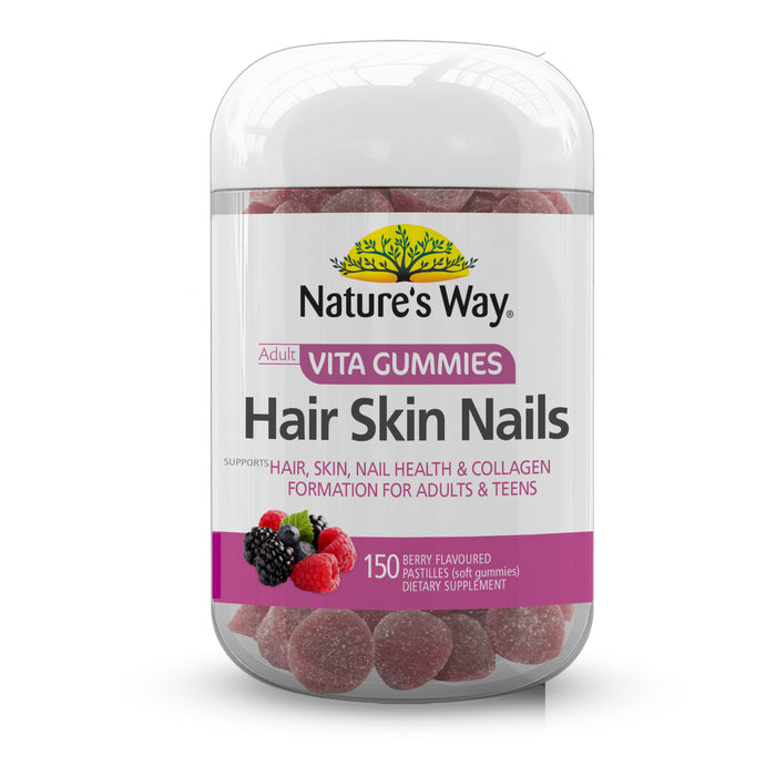 Nature's Way Hair Skin Nails 150 Adult Vita Gummies