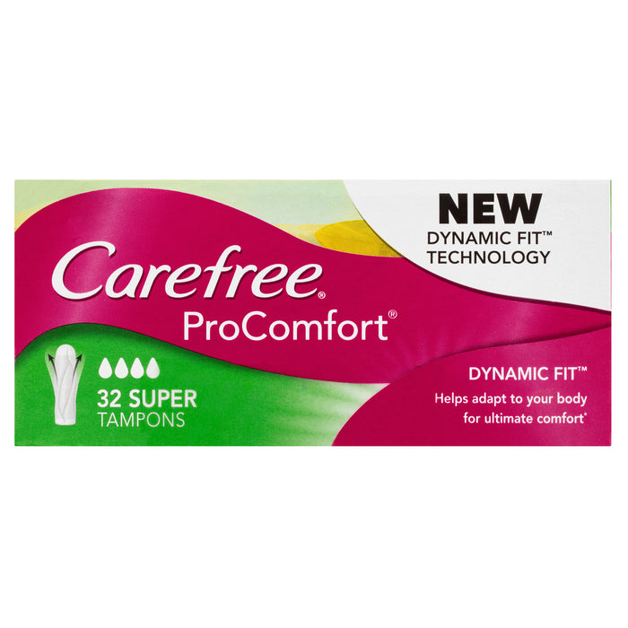 Carefree Tampons ProComfort Dynamic Fit Super 32