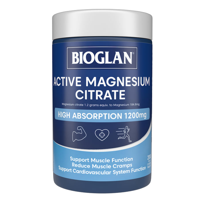 Bioglan Active Magnesium Citrate 200 Film Coated Tablets