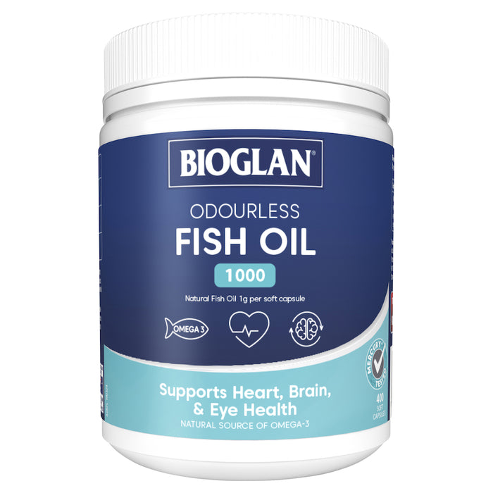 Bioglan Odourless Fish Oil 1000mg 400 Capsules