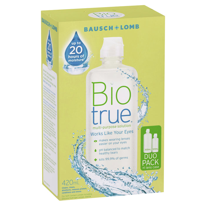 Biotrue 多用途解决方案双装 300mL + 120mL +2 x 镜片盒