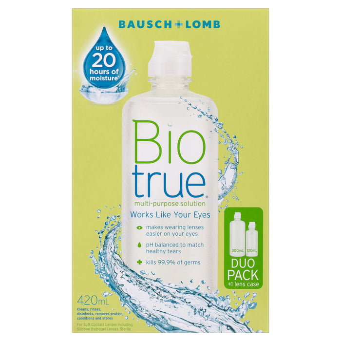 Biotrue 多用途解决方案双装 300mL + 120mL +2 x 镜片盒