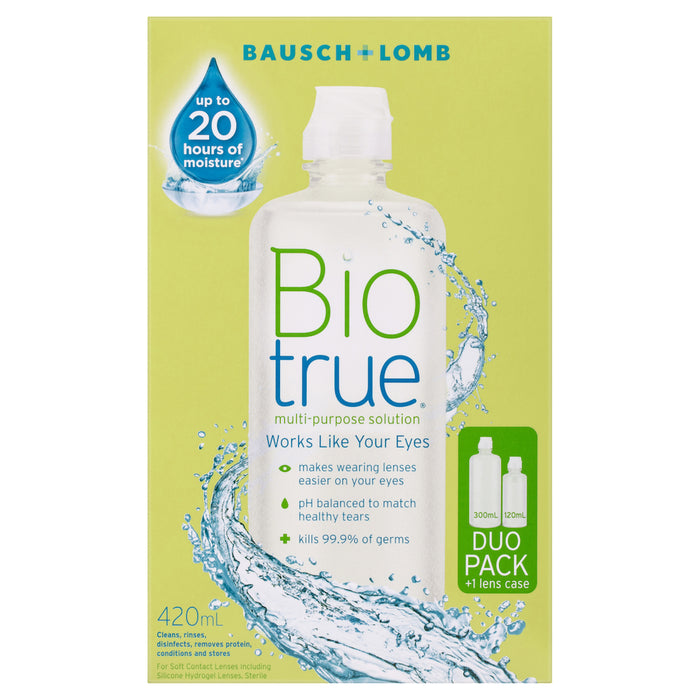 Biotrue 多用途解决方案双装 300mL + 120mL +2 x 镜片盒