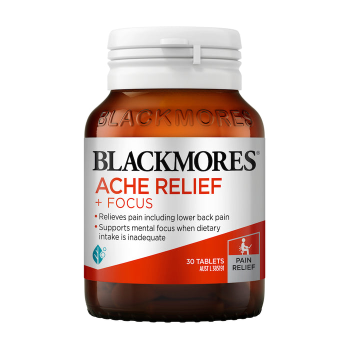 Blackmores Ache Relief + Focus 30 Tablets