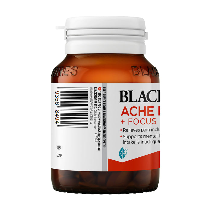 Blackmores Ache Relief + Focus 30 Tablets