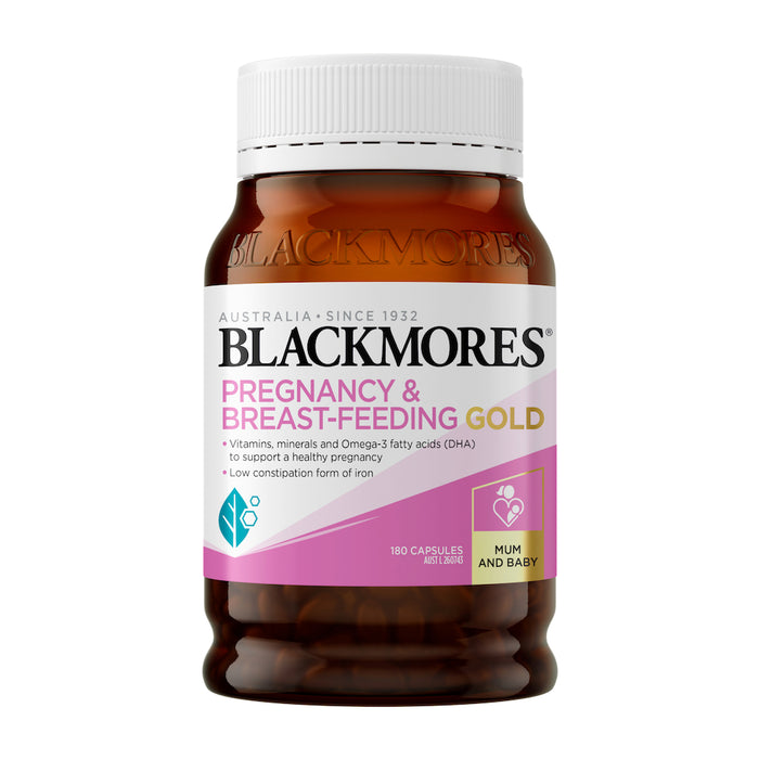 Blackmores 怀孕 + 母乳喂养黄金 180 粒胶囊