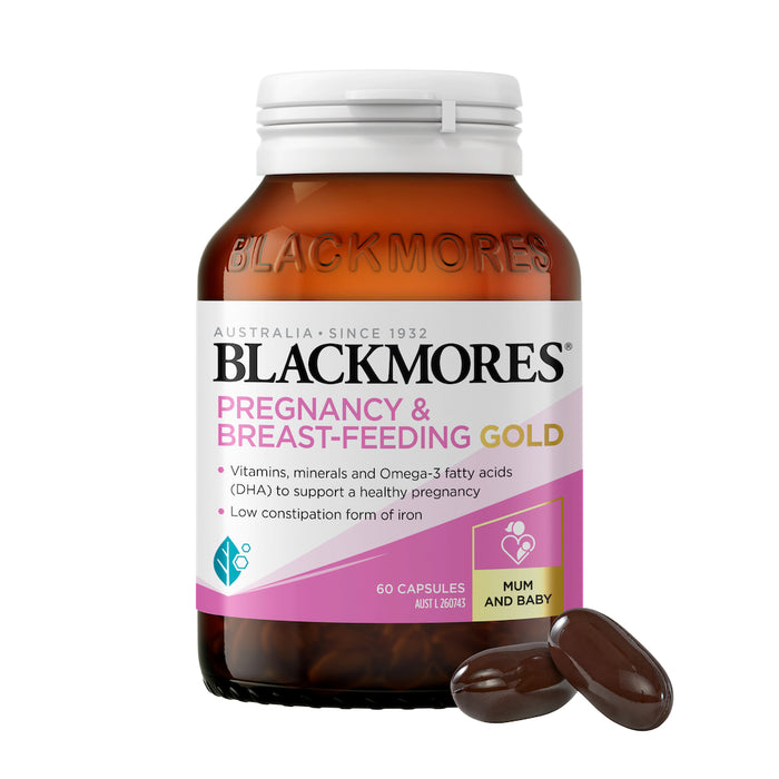 Blackmores 怀孕 + 母乳喂养黄金 60 粒胶囊