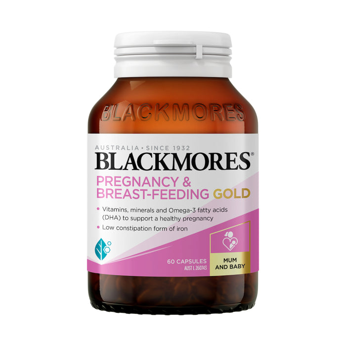 Blackmores 怀孕 + 母乳喂养黄金 60 粒胶囊