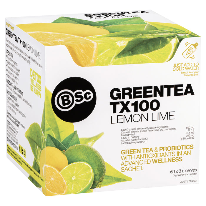 Body Science BSC Green Tea TX100 Lemon Lime 3g X 60