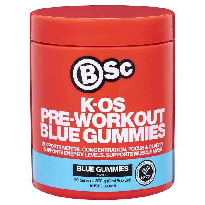 Body Science BSC K-OS Pre Workout Blue Gummies 300g