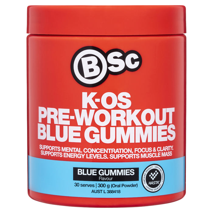 Body Science BSC K-OS Pre Workout Blue Gummies 300g