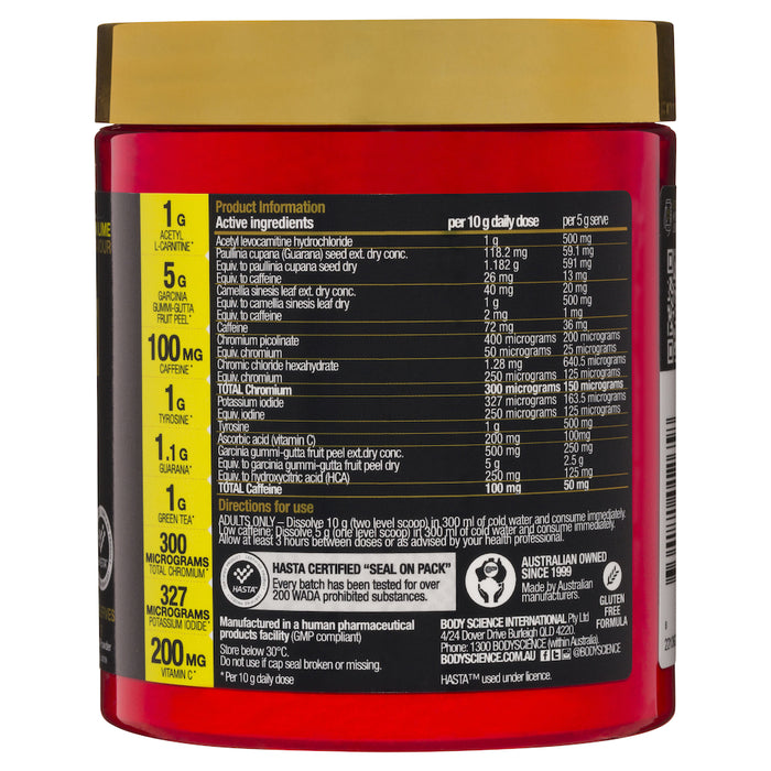 Body Science BSC HydroxyBurn Shred Lemon Lime 300g