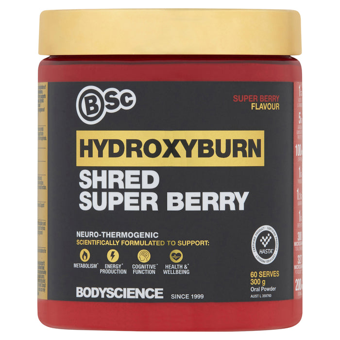 Body Science BSC HydroxyBurn Shred Super Berry 300g