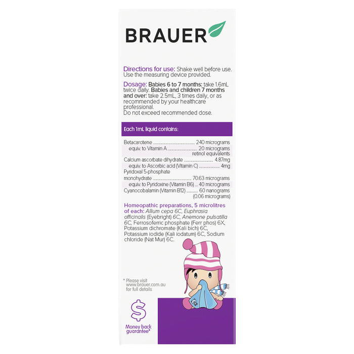 Brauer 婴儿及儿童流鼻涕缓解剂 100ml