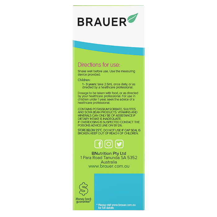 Brauer Baby & Kids Liquid Multivitamin For Toddlers 100ml