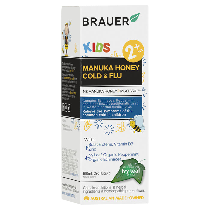 Brauer Kids Manuka Honey Cold & Flu 100ml