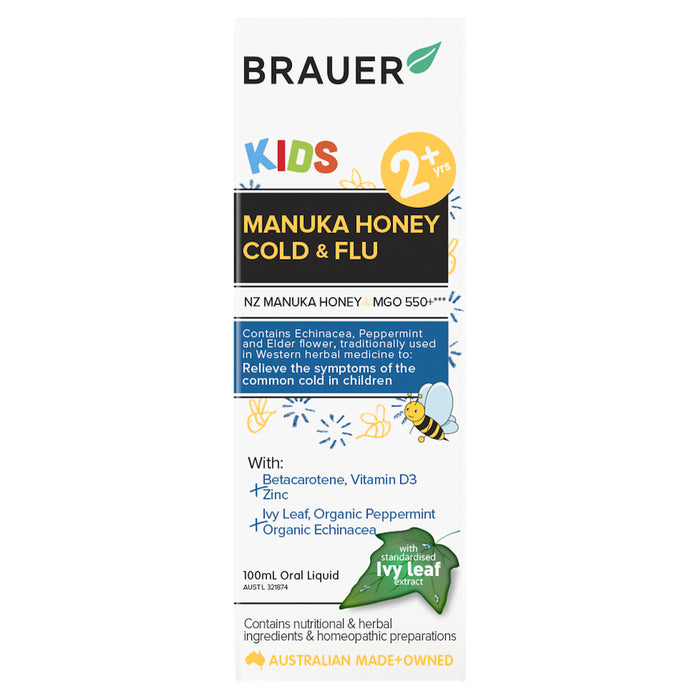 Brauer Kids Manuka Honey Cold & Flu 100ml