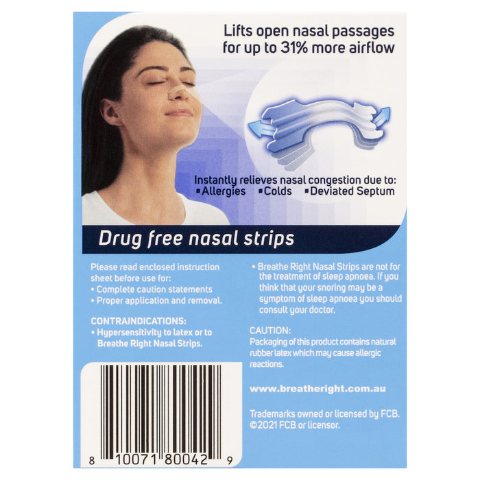 Breathe Right Nasal Strips Clear Large 10