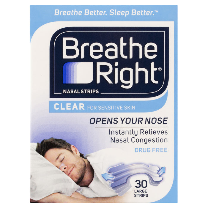 Breathe Right Nasal Strips Clear Large 30