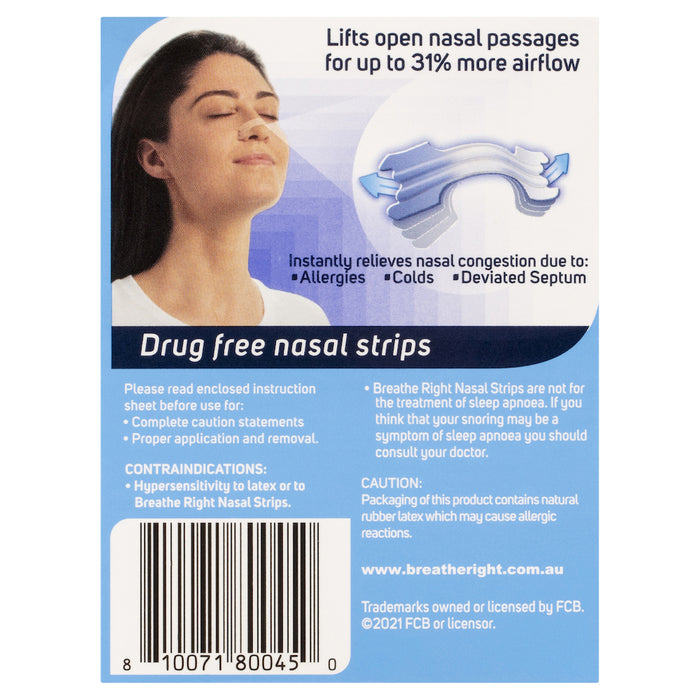 Breathe Right Nasal Strips Clear Regular 30