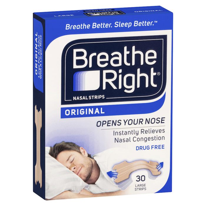 Breathe Right Nasal Strips Tan Large 30