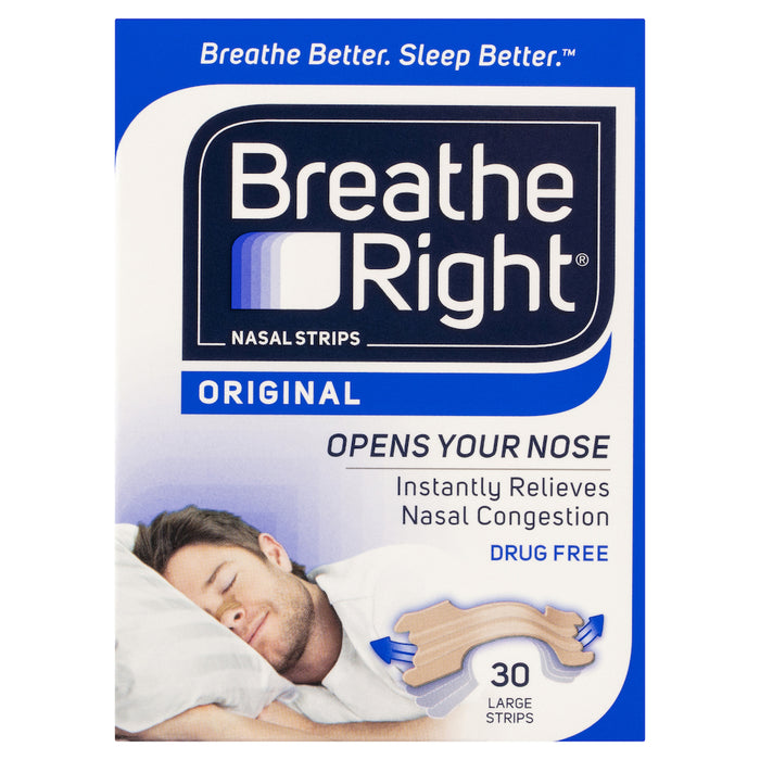 Breathe Right Nasal Strips Tan Large 30