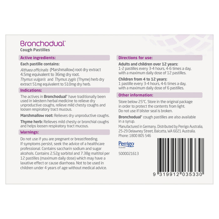 Bronchodual Cough Pastilles 20