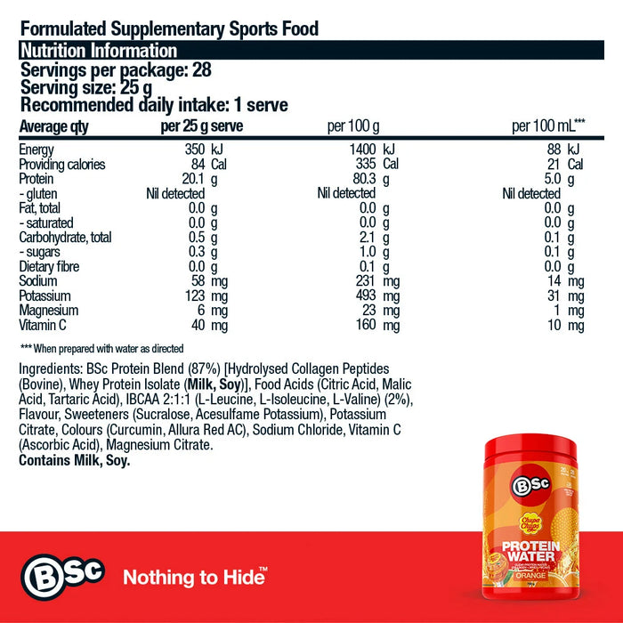 Body Science BSC Chupa Chups Protein Water 700g Orange