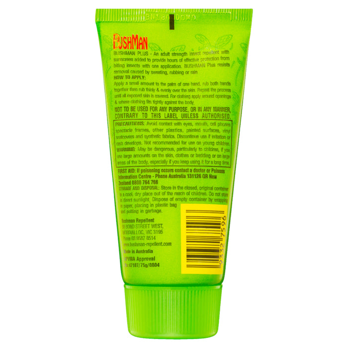 Bushman Plus Insect Repellent + Sunscreen 15+ 75g