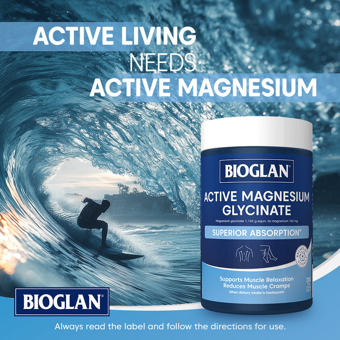 Bioglan Active Magnesium Glycinate 200 Tablets