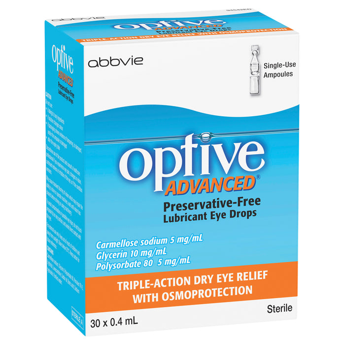 Optive Advanced Eye Drops 0.4ml x30.
